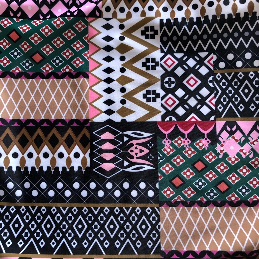 Patch Work Print Onepiece Swimsuit - image 7